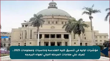 مؤشرات أولية في تنسيق كلية الهندسة وحاسبات ومعلومات 2025.. تعرف على مفاجآت المرحلة الأولى لهواة البرمجة